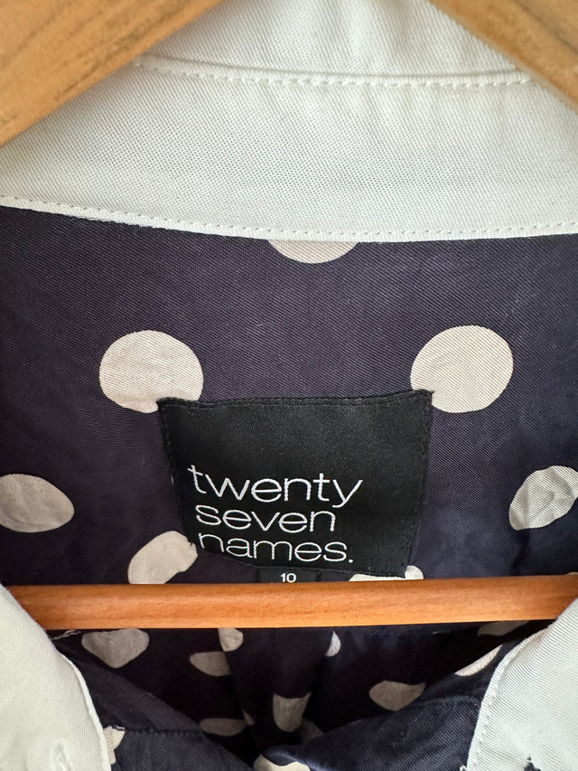 TWENTY SEVEN NAMES - BIG SPOT SHIRT - NAVY / WHITE - 10-Shirts-UPTOWN VINTAGE-UPTOWN LOCAL