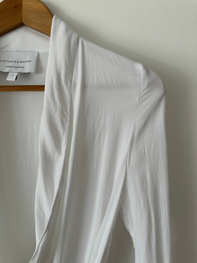 VIKTORIA & WOODS - LUX WRAP SHIRT - WHITE - 1 / S-Shirts-UPTOWN VINTAGE-UPTOWN LOCAL