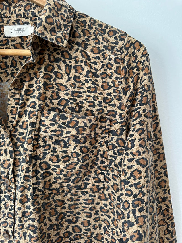 VANISHING ELEPHANT - LEOPARD PRINT SHIRT - 10-Shirts-UPTOWN VINTAGE-UPTOWN LOCAL