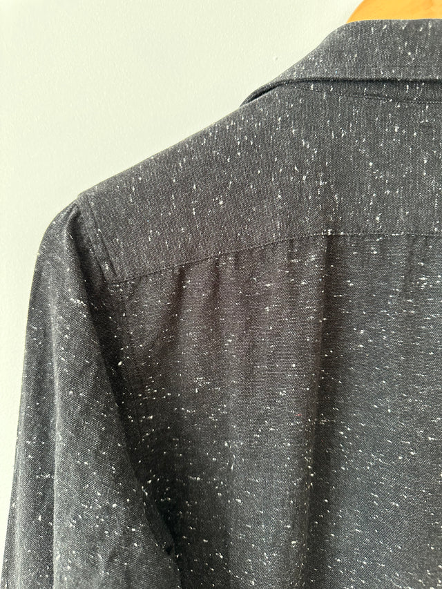 SATURDAYS NYC - COTTON SHIRT - BLACK - S-Shirts-UPTOWN VINTAGE-UPTOWN LOCAL