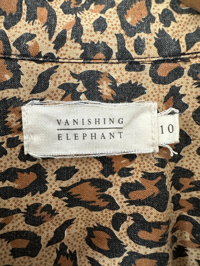 VANISHING ELEPHANT - LEOPARD PRINT SHIRT - 10-Shirts-UPTOWN VINTAGE-UPTOWN LOCAL