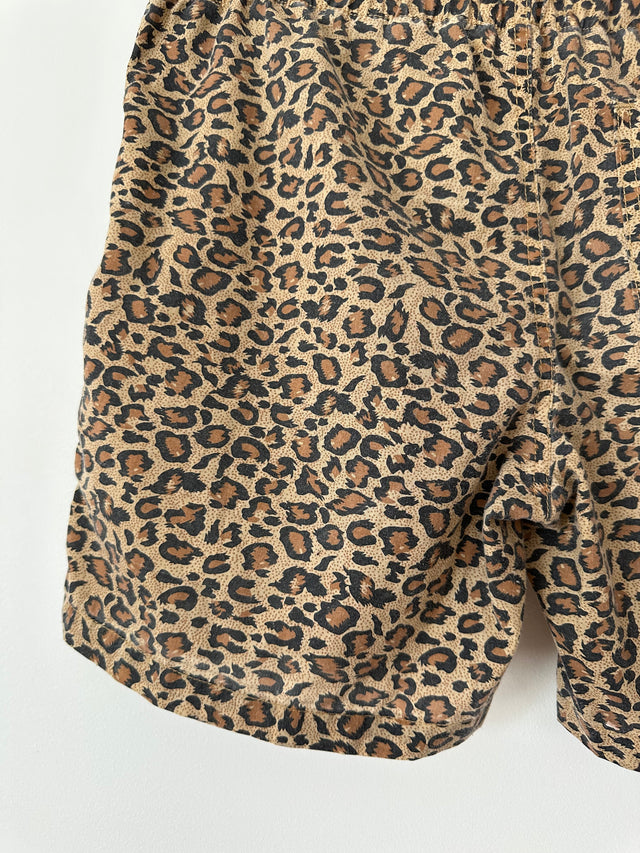 VANISHING ELEPHANT - LEOPARD PRINT SWIM SHORTS - 30-Shorts-UPTOWN VINTAGE-UPTOWN LOCAL