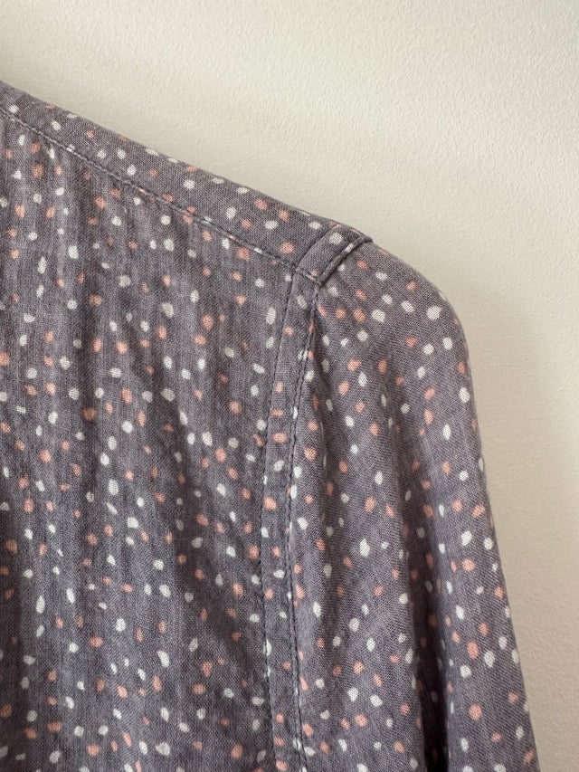 VANISHING ELEPHANT - SOFT COTTON SHIRT - LAVENDER ASH / WHITE & PINK - 12-Shirts-UPTOWN VINTAGE-UPTOWN LOCAL
