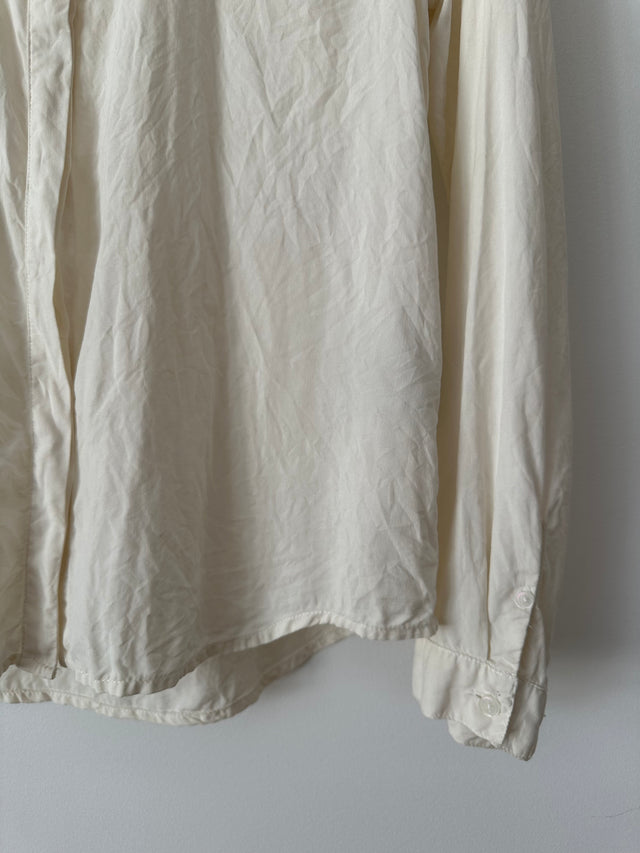 VANISHING ELEPHANT - SILK SHIRT - CREAM -12-Shirts-UPTOWN VINTAGE-UPTOWN LOCAL