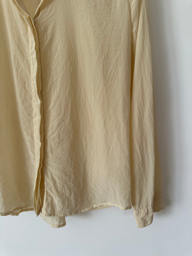 VANISHING ELEPHANT - SILK SHIRT - BUTTER CREAM / SOFT PINK - 12-Shirts-UPTOWN VINTAGE-UPTOWN LOCAL