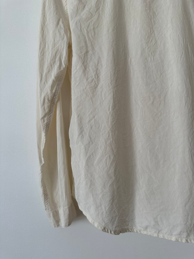 VANISHING ELEPHANT - SILK SHIRT - CREAM -12-Shirts-UPTOWN VINTAGE-UPTOWN LOCAL