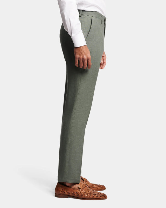 Sleek Linen Trouser - Army-Pants-Brooksfield-30-UPTOWN LOCAL
