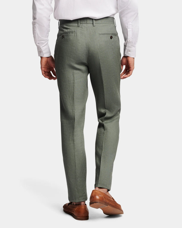 Sleek Linen Trouser - Army-Pants-Brooksfield-30-UPTOWN LOCAL