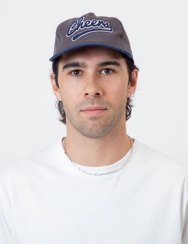 MR SIMPLE - CHEERS 5 PANEL CAP - CHARCOAL-Hats-Mr. Simple-UPTOWN LOCAL