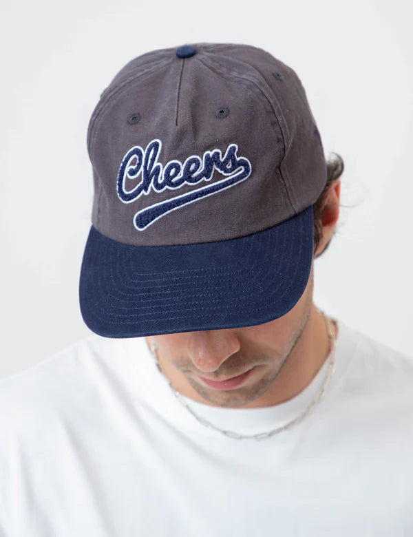 MR SIMPLE - CHEERS 5 PANEL CAP - CHARCOAL-Hats-Mr. Simple-UPTOWN LOCAL