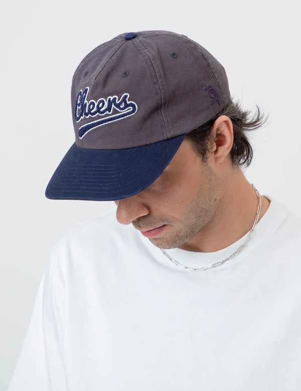 MR SIMPLE - CHEERS 5 PANEL CAP - CHARCOAL-Hats-Mr. Simple-UPTOWN LOCAL