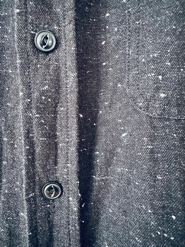 SATURDAYS NYC - COTTON SHIRT - BLACK - S-Shirts-UPTOWN VINTAGE-UPTOWN LOCAL