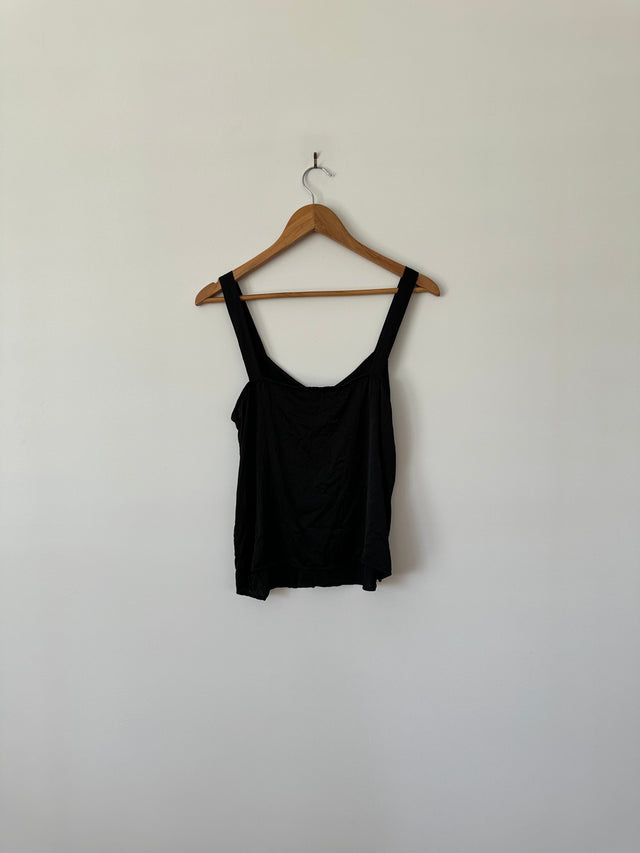 NOBODY DENIM - SILK CAMI TOP - BLACK - M-Shirts-UPTOWN VINTAGE-UPTOWN LOCAL