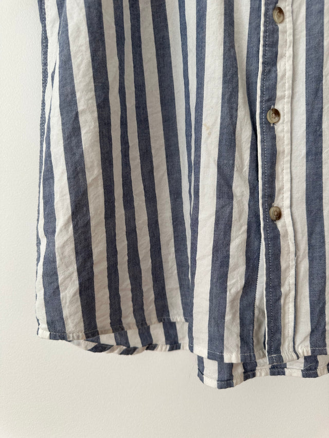 ROLLAS - SHORT SLEEVE STRIPE SHIRT - BLUE/WHITE - 10/M-Shirts-UPTOWN VINTAGE-UPTOWN LOCAL