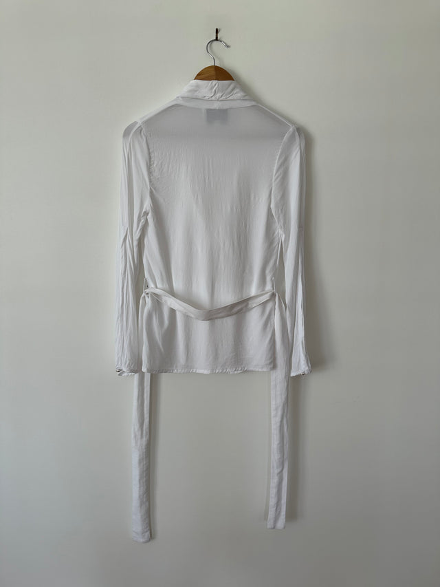 VIKTORIA & WOODS - LUX WRAP SHIRT - WHITE - 1 / S-Shirts-UPTOWN VINTAGE-UPTOWN LOCAL