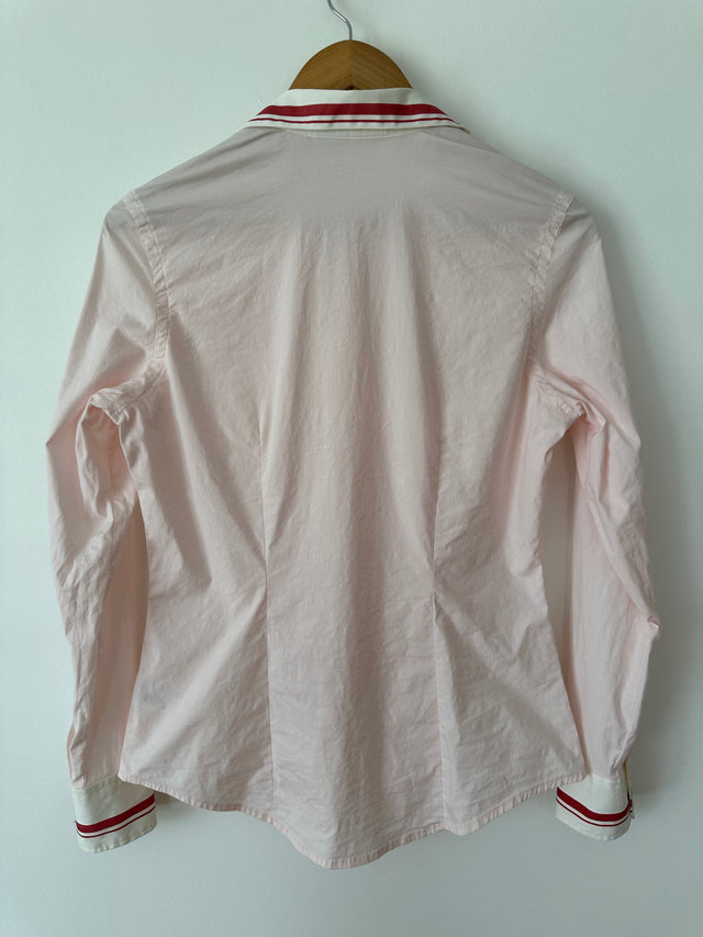 COUNTRY ROAD - 2004 VINTAGE CONTRAST COLLAR SHIRT - PINK / WHITE COLLAR - M-Shirts-UPTOWN VINTAGE-UPTOWN LOCAL