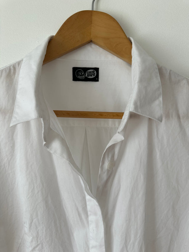 CHEAP MONDAY - OVERSIZED COTTON SHIRT - WHITE - S-Shirts-UPTOWN VINTAGE-UPTOWN LOCAL