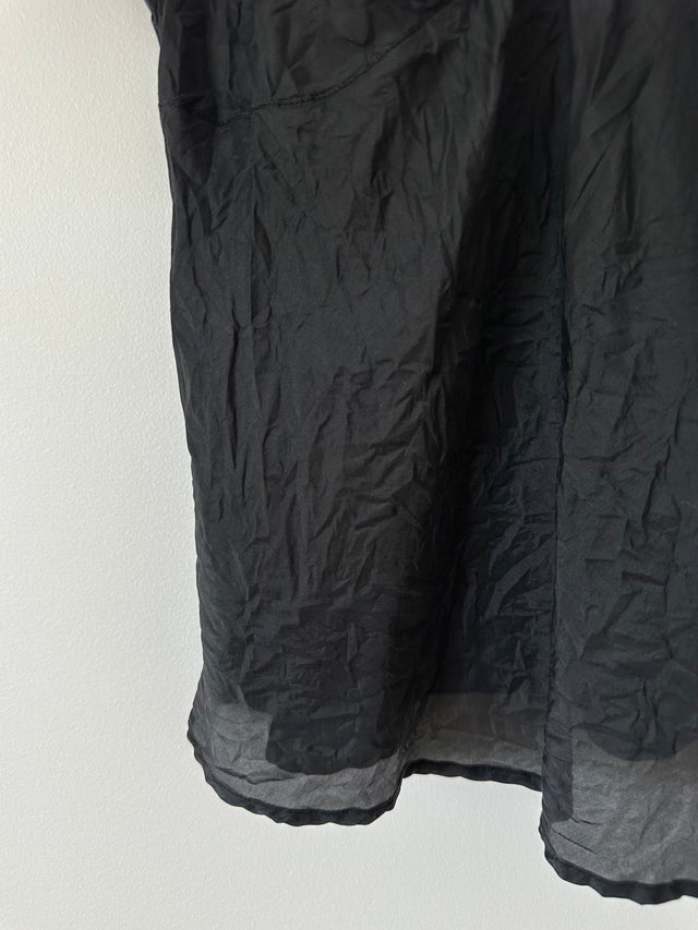 COUNTRY ROAD - SILK CAMI TOP - BLACK - M-Shirts-UPTOWN VINTAGE-UPTOWN LOCAL