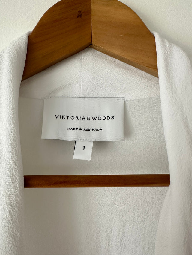 VIKTORIA & WOODS - LUX WRAP SHIRT - WHITE - 1 / S-Shirts-UPTOWN VINTAGE-UPTOWN LOCAL