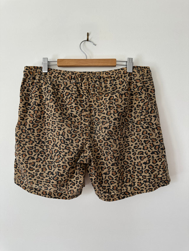 VANISHING ELEPHANT - LEOPARD PRINT SWIM SHORTS - 30-Shorts-UPTOWN VINTAGE-UPTOWN LOCAL