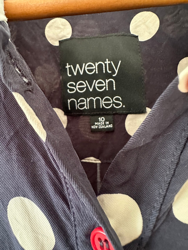 TWENTY SEVEN NAMES - BIG SPOT SHIRT - NAVY / WHITE - 10-Shirts-UPTOWN VINTAGE-UPTOWN LOCAL