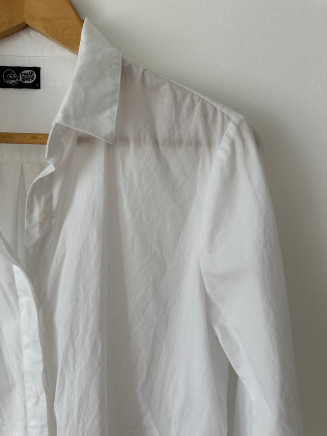CHEAP MONDAY - OVERSIZED COTTON SHIRT - WHITE - S-Shirts-UPTOWN VINTAGE-UPTOWN LOCAL