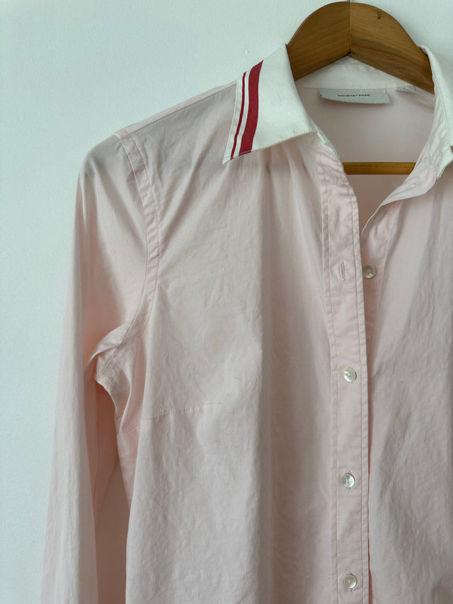 COUNTRY ROAD - 2004 VINTAGE CONTRAST COLLAR SHIRT - PINK / WHITE COLLAR - M-Shirts-UPTOWN VINTAGE-UPTOWN LOCAL