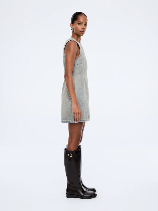 ENA PELLY - Gracie Denim Dress - Peach Wash-Dresses-ENA PELLY-6/XS-UPTOWN LOCAL