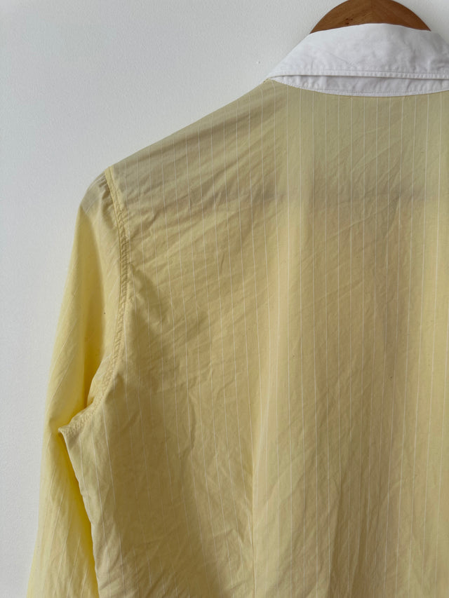 COUNTRY ROAD - 2002 VINTAGE SLIM FIT COTTON SHIRT - LEMON PINSTRIPE / WHITE COLLAR - S-Shirts-UPTOWN VINTAGE-UPTOWN LOCAL