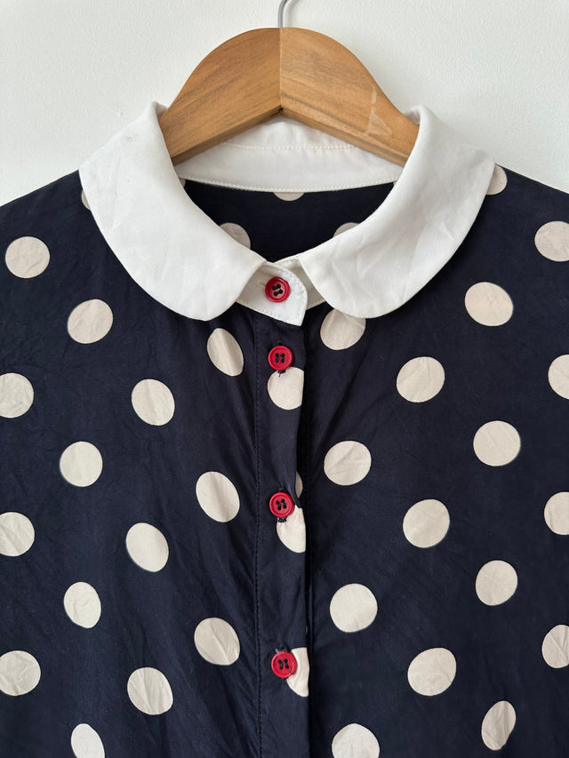 TWENTY SEVEN NAMES - BIG SPOT SHIRT - NAVY / WHITE - 10-Shirts-UPTOWN VINTAGE-UPTOWN LOCAL