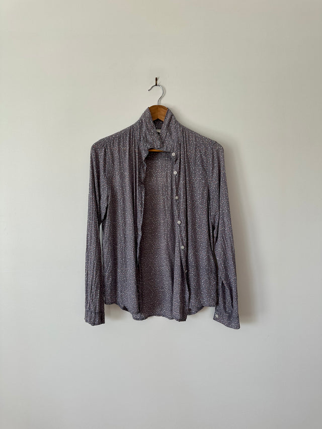VANISHING ELEPHANT - SOFT COTTON SHIRT - LAVENDER ASH / WHITE & PINK - 12-Shirts-UPTOWN VINTAGE-UPTOWN LOCAL