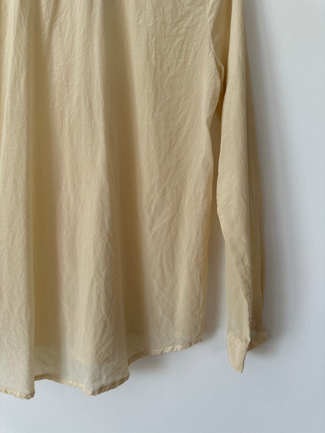 VANISHING ELEPHANT - SILK SHIRT - BUTTER CREAM / SOFT PINK - 12-Shirts-UPTOWN VINTAGE-UPTOWN LOCAL