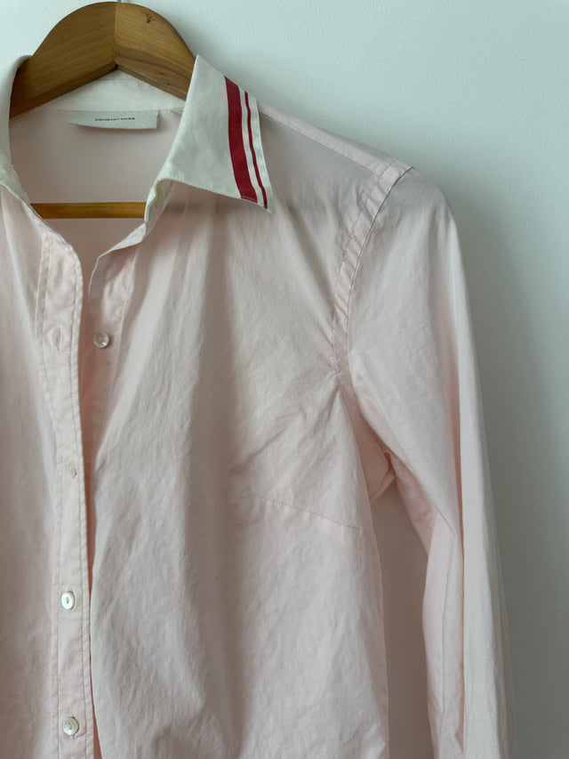 COUNTRY ROAD - 2004 VINTAGE CONTRAST COLLAR SHIRT - PINK / WHITE COLLAR - M-Shirts-UPTOWN VINTAGE-UPTOWN LOCAL