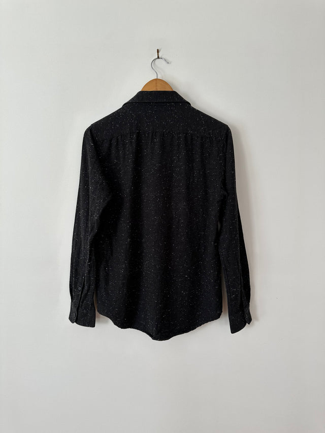 SATURDAYS NYC - COTTON SHIRT - BLACK - S-Shirts-UPTOWN VINTAGE-UPTOWN LOCAL