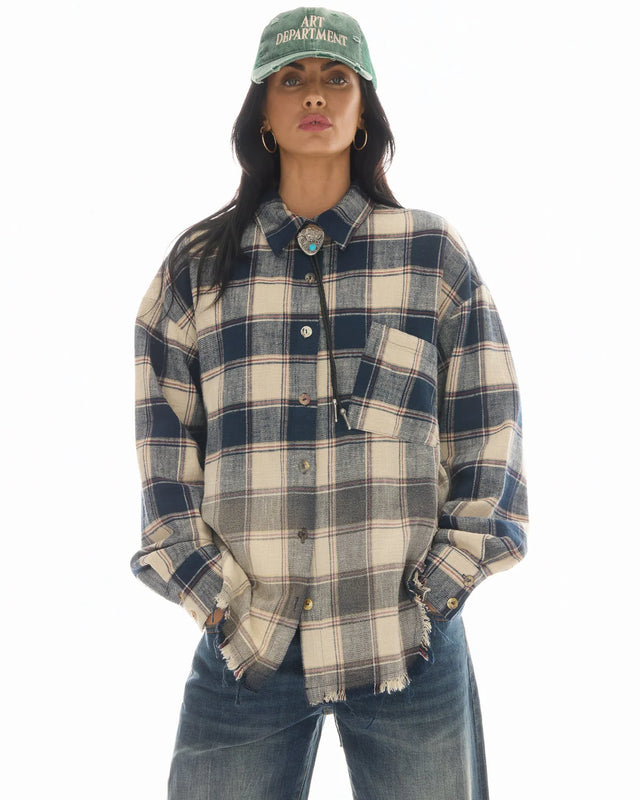 THE TALES - Cutaway Bleached Flannel Shirt