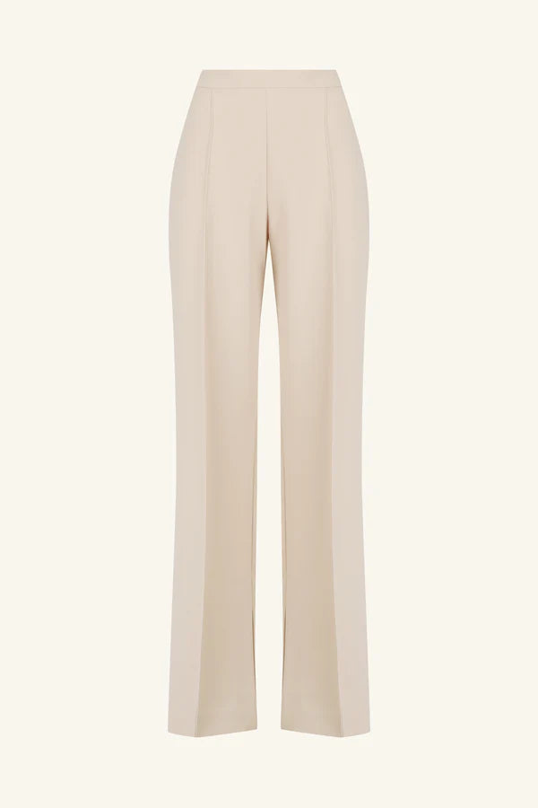 SHONA JOY - Irena Pintuck Straight Leg Pant - Bone-Pants-Shona Joy-6-UPTOWN LOCAL