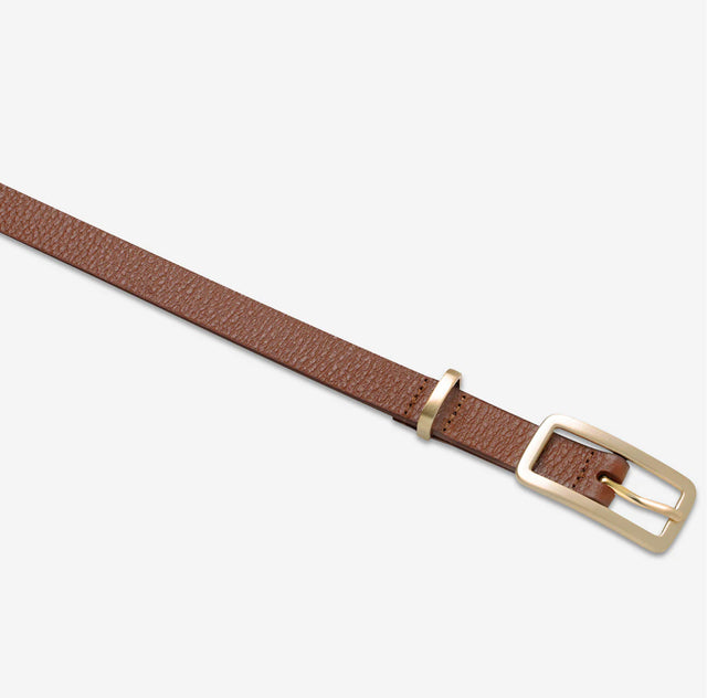 STATUS ANXIETY - Muse Belt - Tan /Gold-Belts-Status Anxiety-S/M-UPTOWN LOCAL