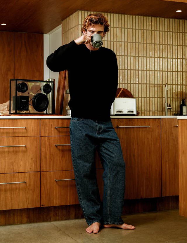 MR SIMPLE - Fred Crew Wool Knit - Black-Sweaters-Mr. Simple-S-UPTOWN LOCAL