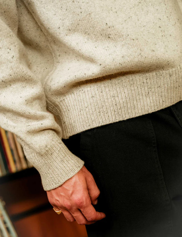 MR SIMPLE - Fred Crew Wool Knit - Oatmeal-Sweaters-Mr. Simple-S-UPTOWN LOCAL