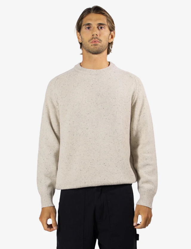 MR SIMPLE - Fred Crew Wool Knit - Oatmeal-Sweaters-Mr. Simple-S-UPTOWN LOCAL