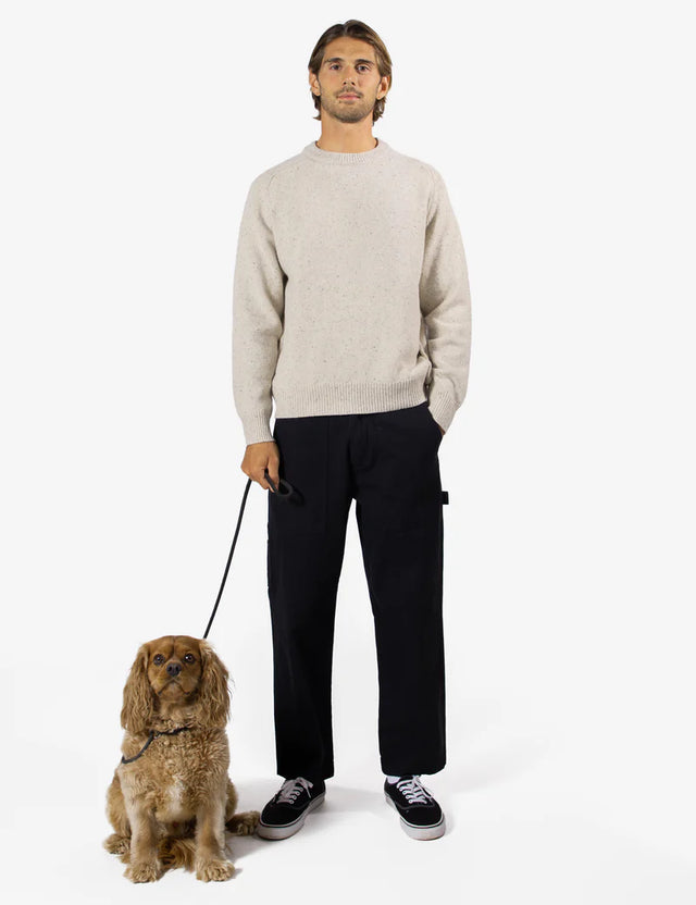 MR SIMPLE - Fred Crew Wool Knit - Oatmeal-Sweaters-Mr. Simple-S-UPTOWN LOCAL