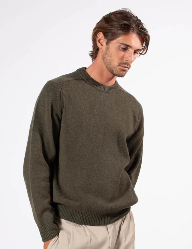 MR SIMPLE - Fred Crew Wool Knit - Fatigue-Sweaters-Mr. Simple-S-UPTOWN LOCAL