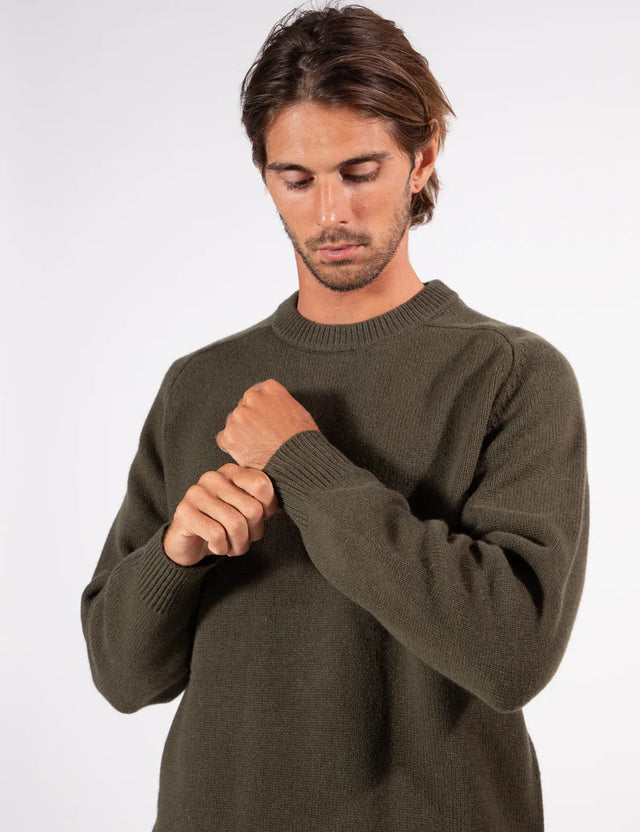 MR SIMPLE - Fred Crew Wool Knit - Fatigue-Sweaters-Mr. Simple-S-UPTOWN LOCAL