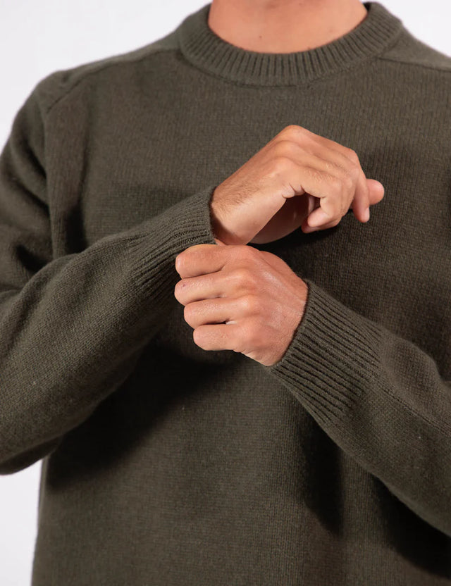 MR SIMPLE - Fred Crew Wool Knit - Fatigue-Sweaters-Mr. Simple-S-UPTOWN LOCAL