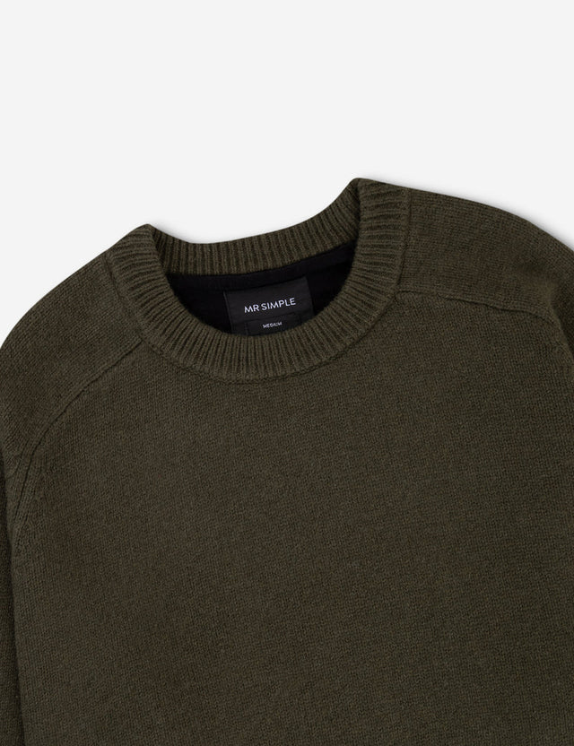 MR SIMPLE - Fred Crew Wool Knit - Fatigue-Sweaters-Mr. Simple-S-UPTOWN LOCAL