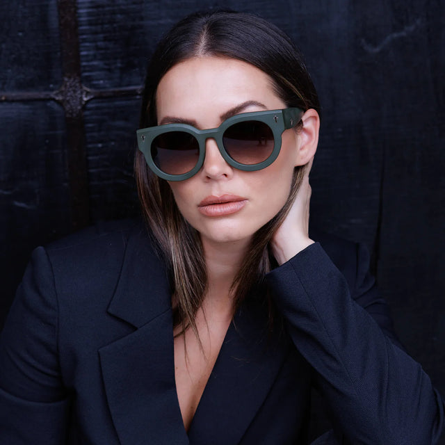 VALLEY - A Dead Coffin Club - Matte Army Green / Brown Gradient Polarised Lens-Sunglasses-Valley-UPTOWN LOCAL