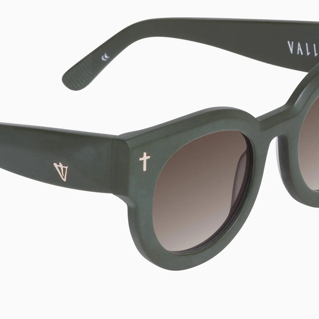 VALLEY - A Dead Coffin Club - Matte Army Green / Brown Gradient Polarised Lens-Sunglasses-Valley-UPTOWN LOCAL