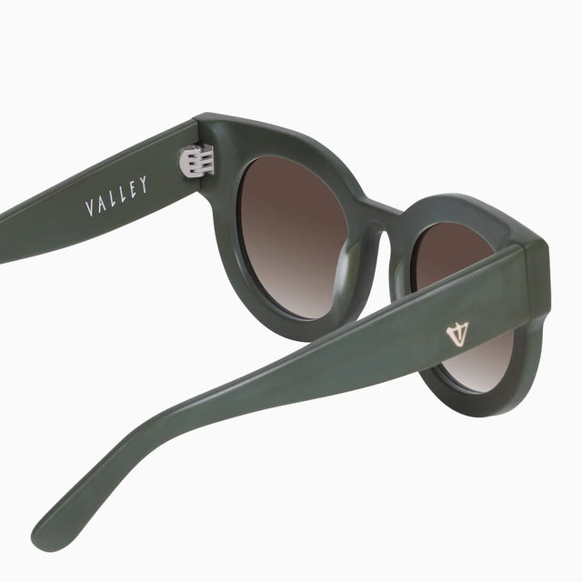 VALLEY - A Dead Coffin Club - Matte Army Green / Brown Gradient Polarised Lens-Sunglasses-Valley-UPTOWN LOCAL