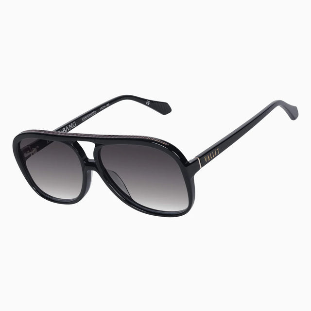VALLEY - Bang Bang - Gloss Black Gold Metal / Black Polarised Lens-Sunglasses-Valley-UPTOWN LOCAL