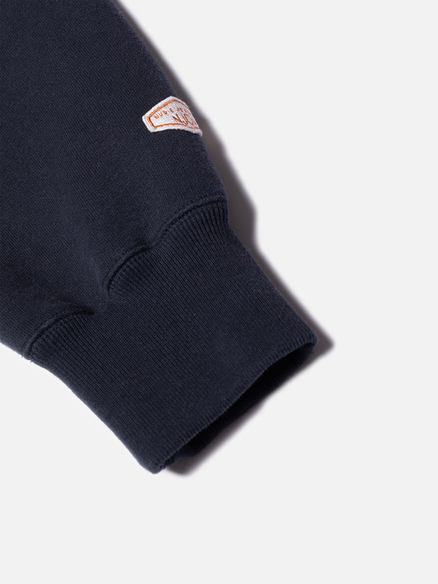 NUDIE JEANS - Hasse Crew Neck Sweatshirt - Navy-Sweaters-Nudie Jeans-S-UPTOWN LOCAL